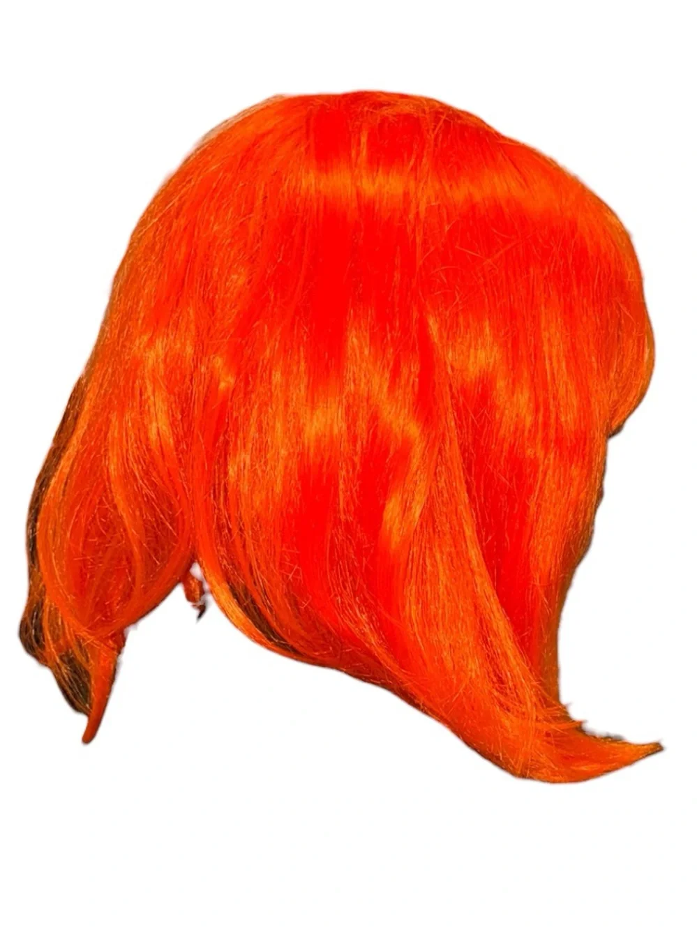Vibrant Orange Synthetic Bob Wig - Women Hair